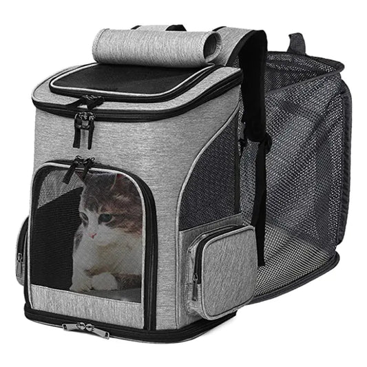 Portable Expandable Pet Backpack for Cats and Small Dogs