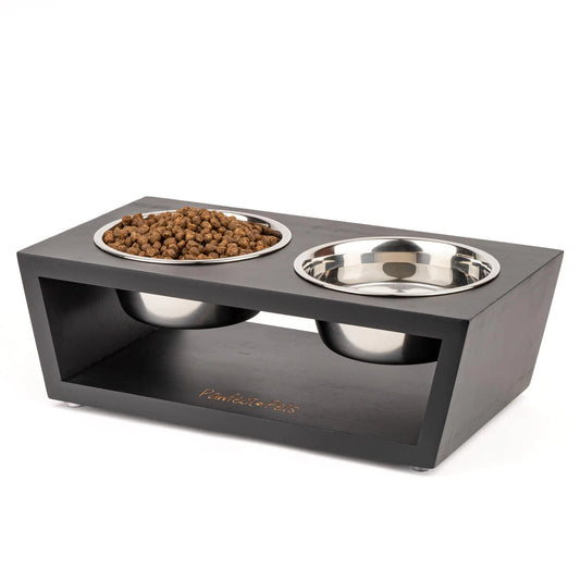 Pawfect Pets 4" Tall Elevated Dog Bowls for Small Dogs