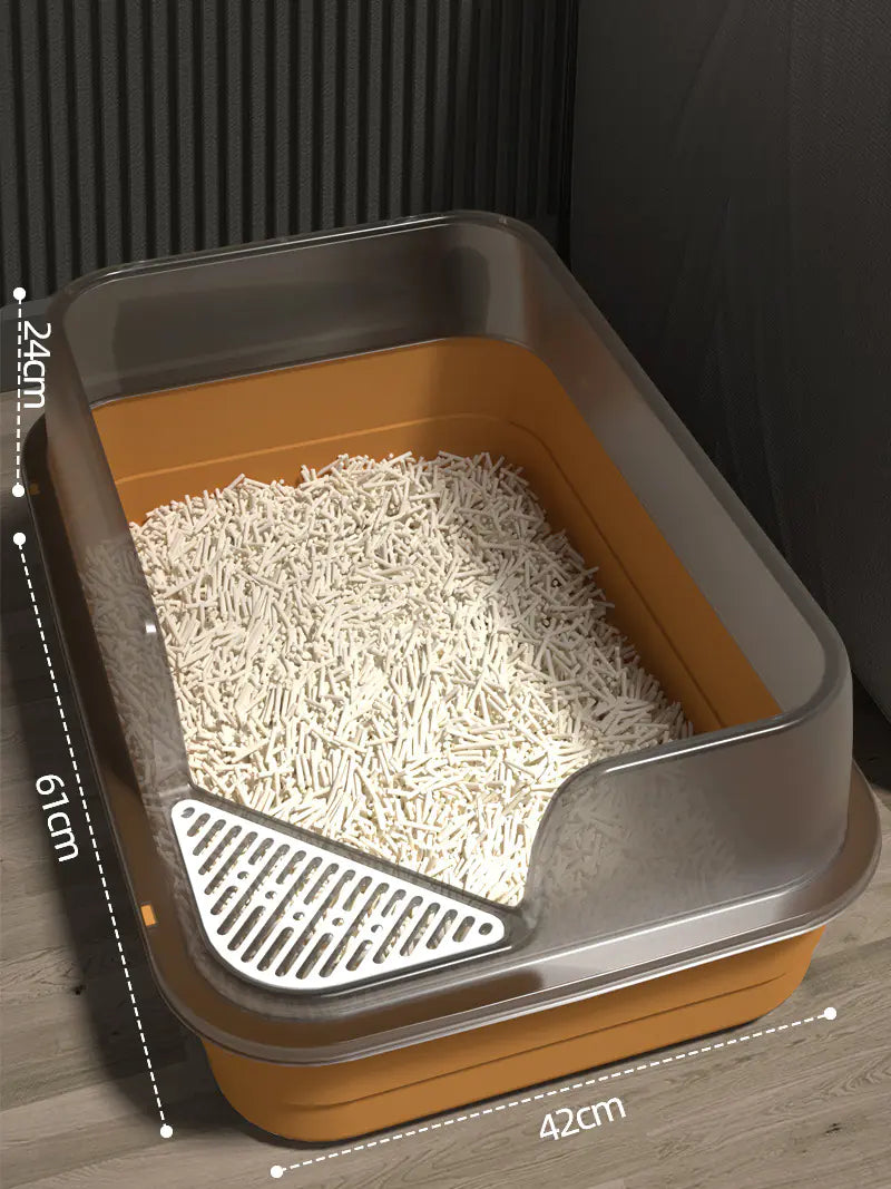 Large Enclosed Cat Litter Box with Door for Pets