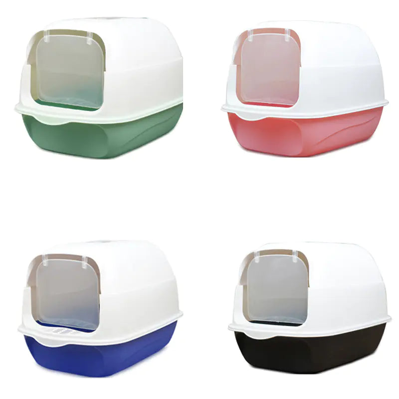 Large Enclosed Cat Litter Box with Door for Pets