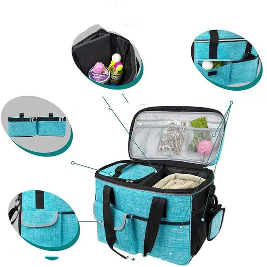 Portable Pet Travel Lunch Bag with Foldable Bowl