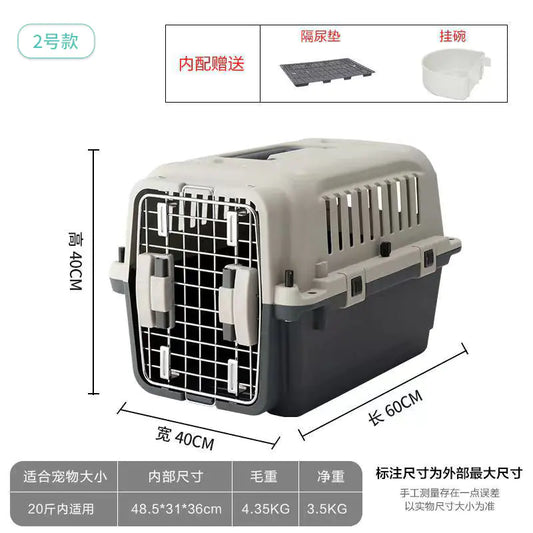 Portable Pet Airline Carrier for Dogs and Cats
