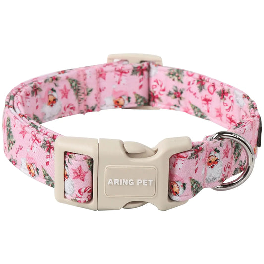 ARING PET Christmas Cotton Pink Dog Collar