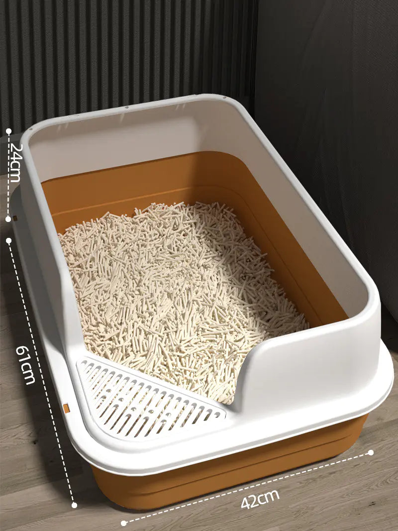 Large Enclosed Cat Litter Box with Door for Pets
