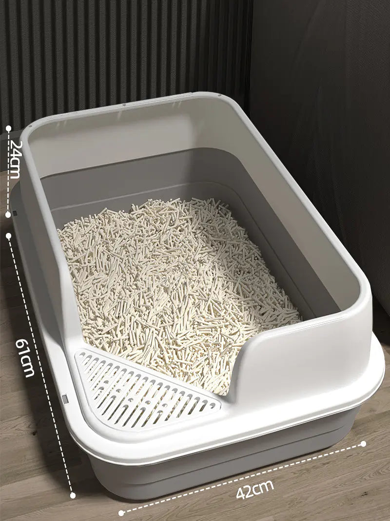 Large Enclosed Cat Litter Box with Door for Pets