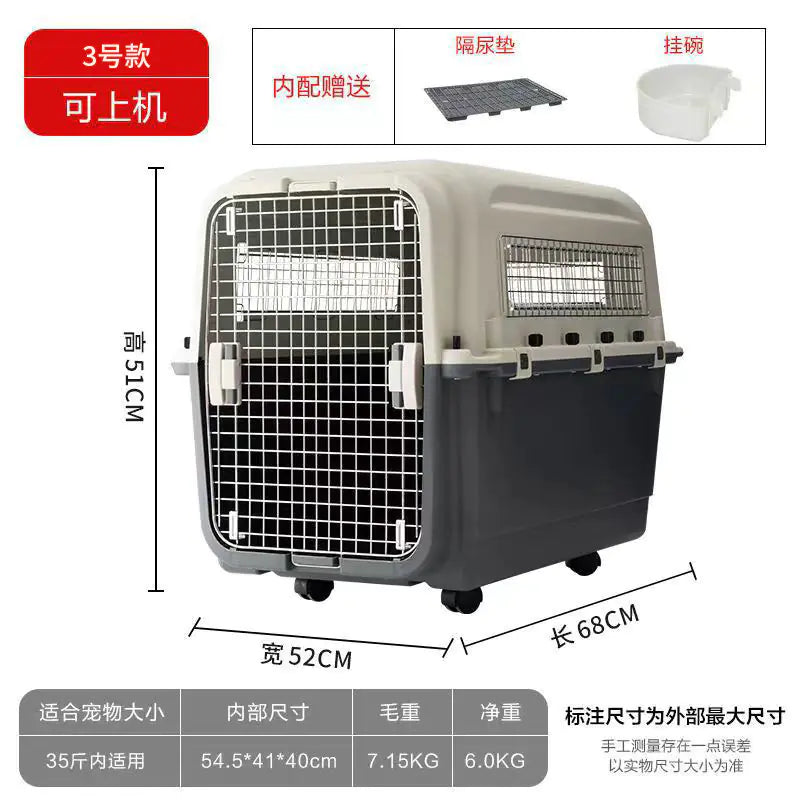 Portable Pet Airline Carrier for Dogs and Cats