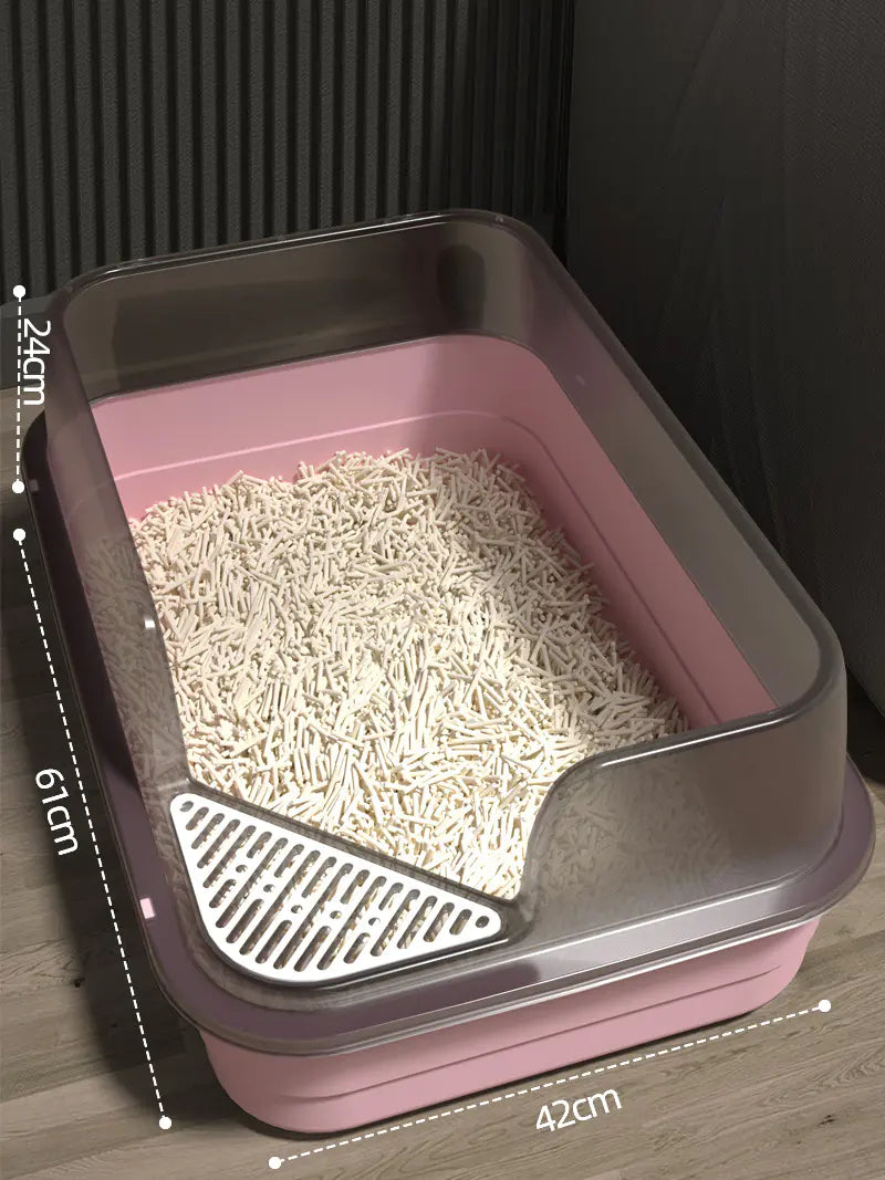 Large Enclosed Cat Litter Box with Door for Pets