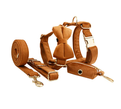 Velvet Fabric Dog Collar for Pets