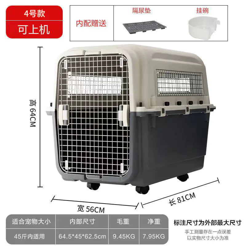 Portable Pet Airline Carrier for Dogs and Cats