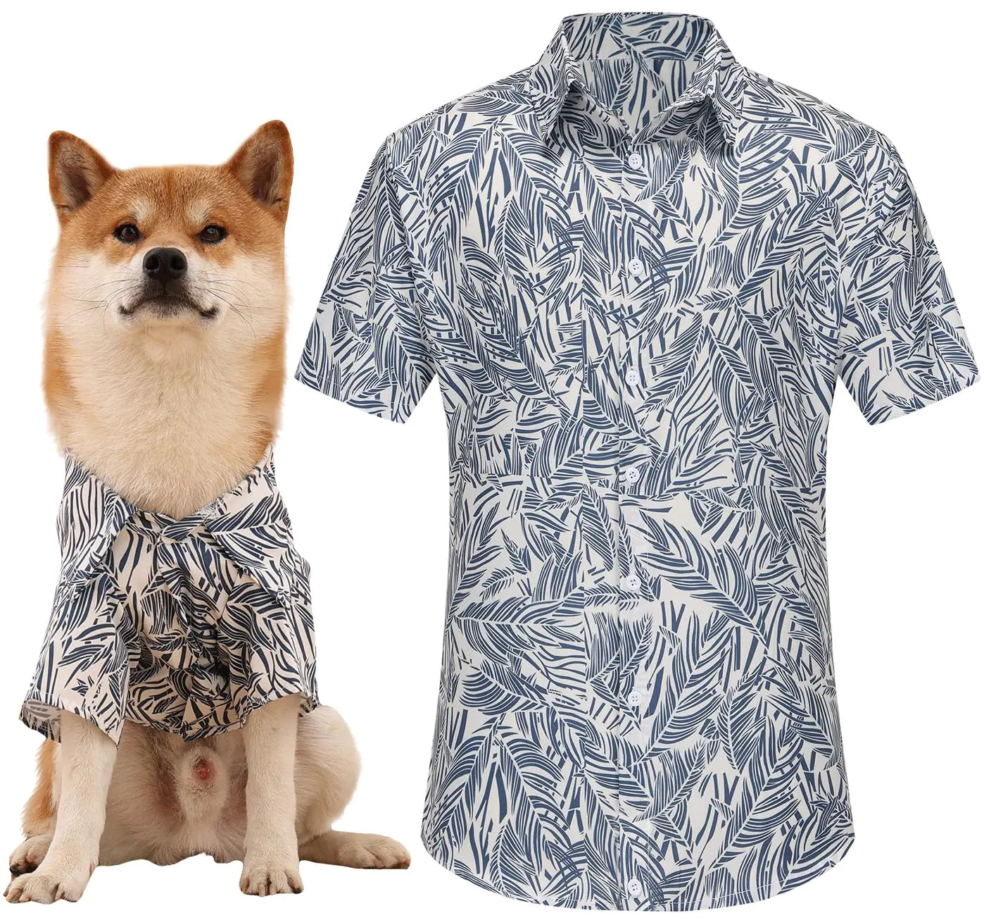YENBOLOI Dog Hawaii Shirts Stylish Hawaiian Themed Pet and Owner Matching Apparel Owner and Pet Shirts are Sold Separately