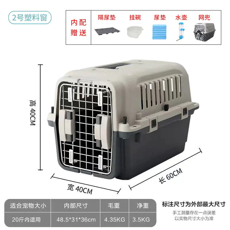 Portable Pet Airline Carrier for Dogs and Cats