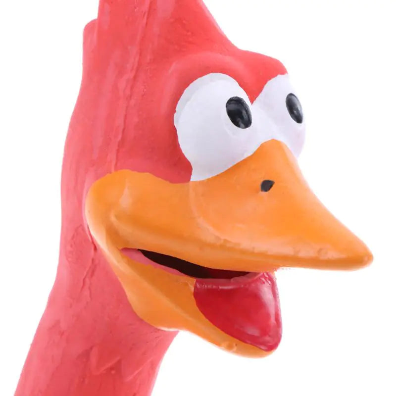 Rubber Squeaky Chicken Toy for Dogs