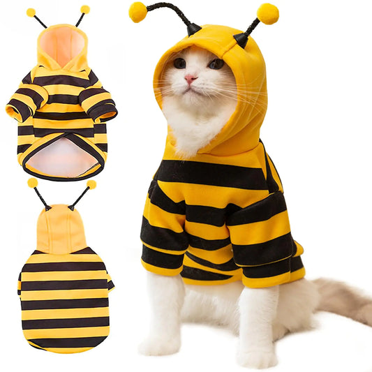 DENTRUN Sphynx Hairless Cats Costume Funny Bee
