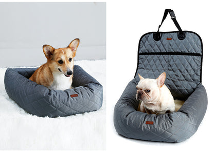 Multifunctional Pet Car Bed with Thick Cushion