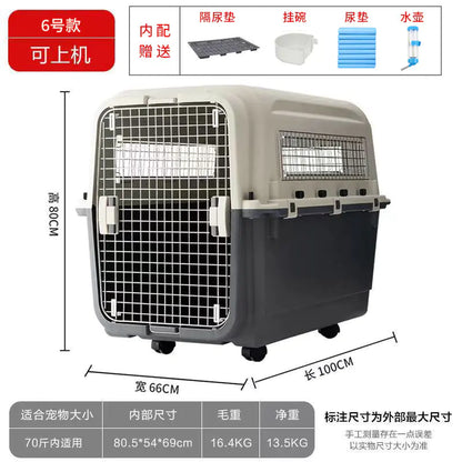 Portable Pet Airline Carrier for Dogs and Cats
