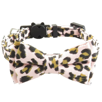 Leopard PurrBow Cat Collar for Pets (Single Item)