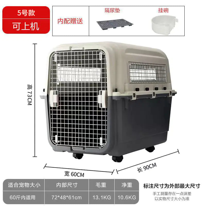 Portable Pet Airline Carrier for Dogs and Cats