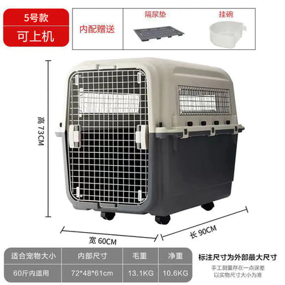 Portable Pet Airline Carrier for Dogs and Cats