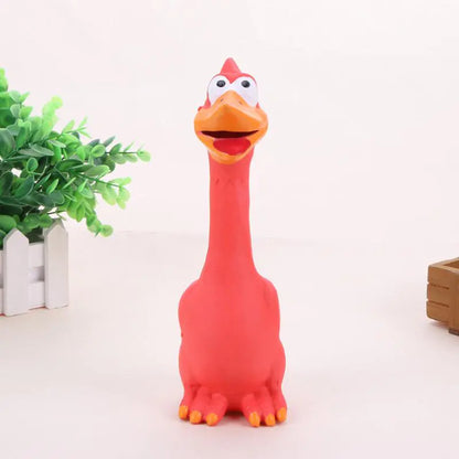 Rubber Squeaky Chicken Toy for Dogs
