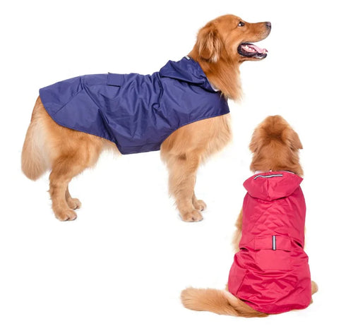 Reflective Waterproof Raincoat for Big Dogs (3XL and Larger)