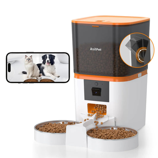 Roilpet Automatic WiFi Cat Feeder with Adjustable Camera (6L)