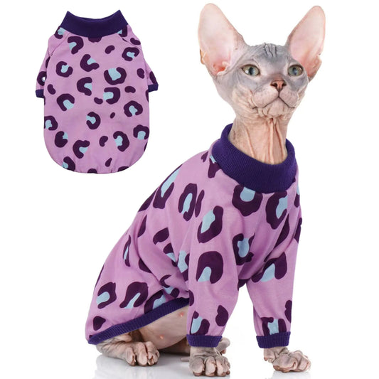 Sphynx Cats Clothes Cat Turtleneck Cotton Sweater Pullover