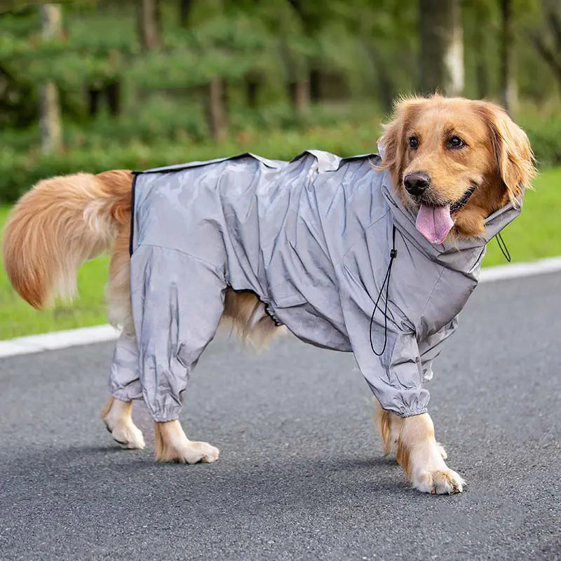 Waterproof Reflective Raincoat for Large Dogs and Pets