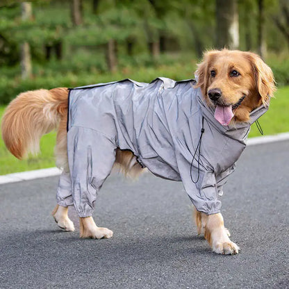 Waterproof Reflective Raincoat for Large Dogs and Pets