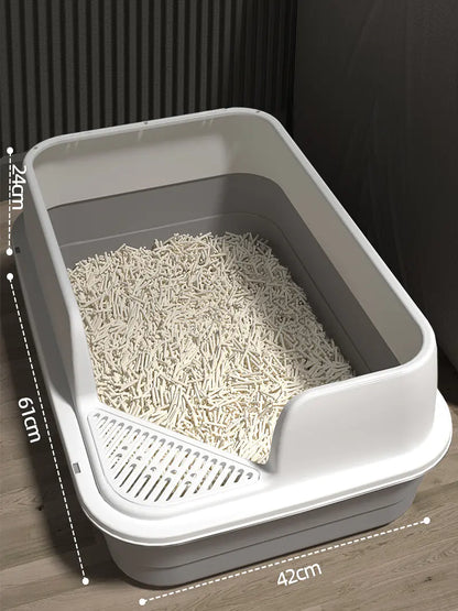 Large Enclosed Cat Litter Box with Door for Pets