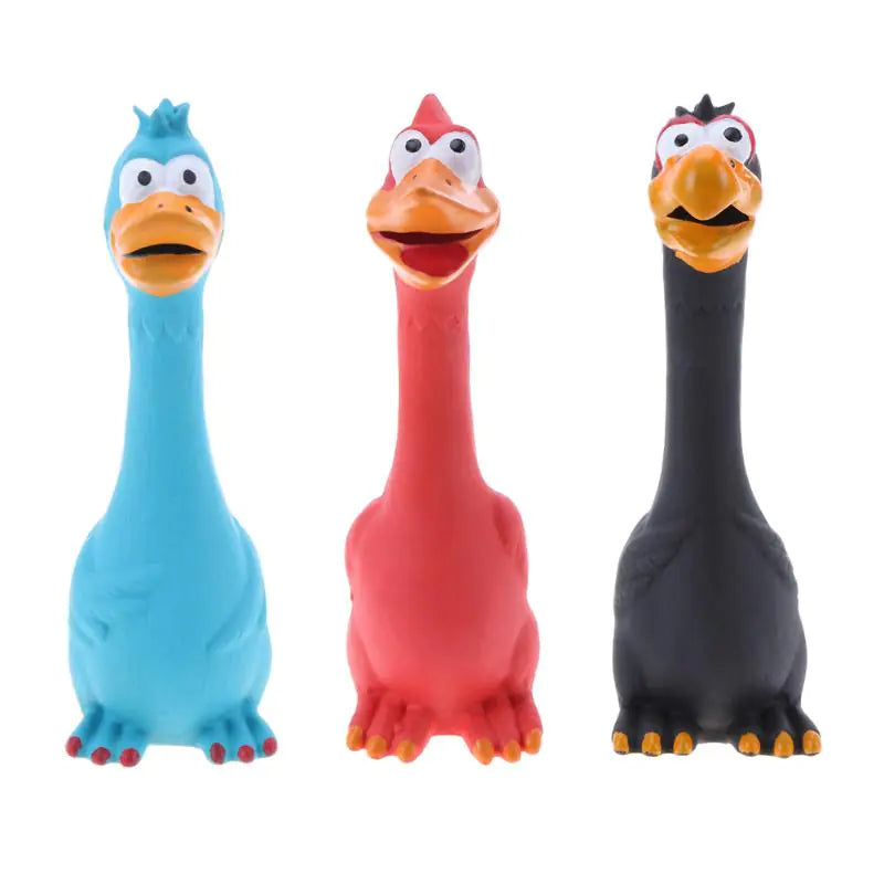 Rubber Squeaky Chicken Toy for Dogs