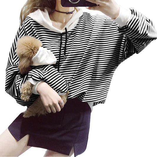 Dog Hoodies for Small Medium Large DogsMatching Dog and Owner Clothes Separately Sold Striped Dog ShirtsBoy Girl Cat Dog Birthday Christmas Outfits (for Pets S - Chest 13.3")