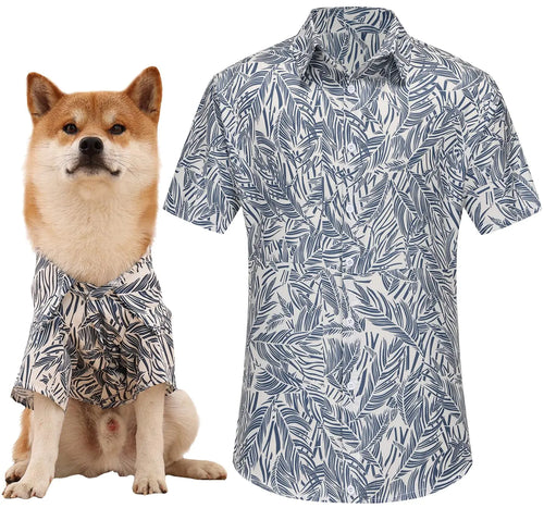 YENBOLOI Dog Hawaii Shirts Stylish Hawaiian Themed Pet and Owner Matching Apparel Owner and Pet Shirts are Sold Separately