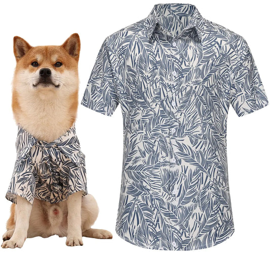 YENBOLOI Dog Hawaii Shirts Stylish Hawaiian Themed Pet and Owner Matching Apparel Owner and Pet Shirts are Sold Separately