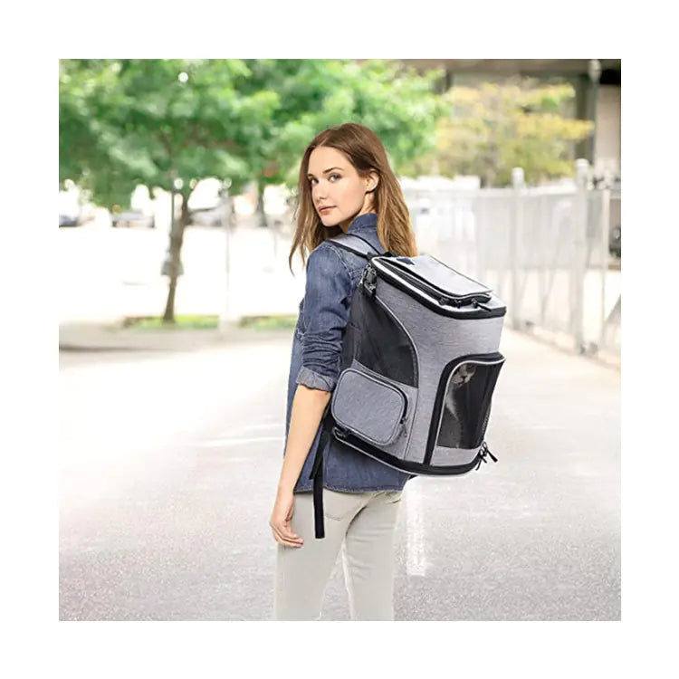 Portable Expandable Pet Backpack for Cats and Small Dogs