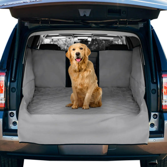 FrontPet SUV Cargo Liner for Dogs - Water-Resistant Pet Trunk Cargo Cover Mat for SUVs Sedans with Bumper Flap Protector - Trunk Cover Non-Slip Pet Cargo Liner Trunk Liner (46" x 48") Upgraded 2024
